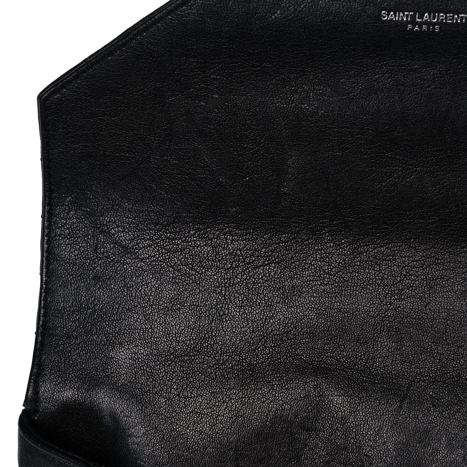 Saint Laurent Sheepskin Matelasse Chevron Monogram Medium College Bag Black 15 of 16