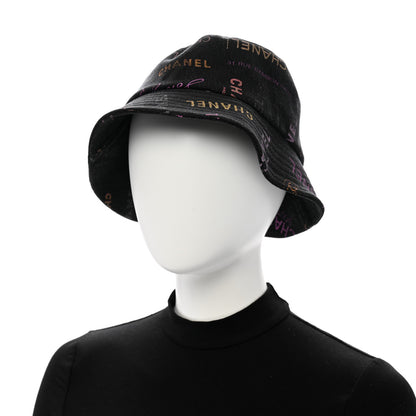 Chanel Denim Mood Cloche Bucket Hat L Black 2 of 8
