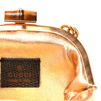 Gucci Lizard Bamboo Jeweled Clutch Black 5 of 8