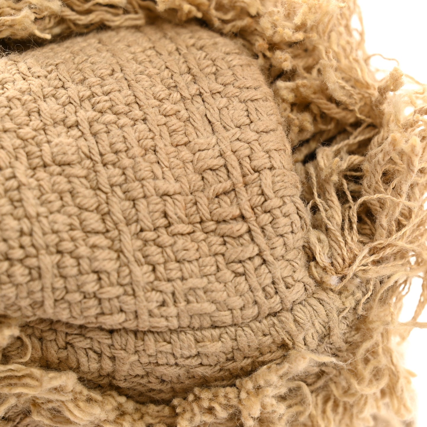 Tweed Nature Medium Single Flap Dark Beige