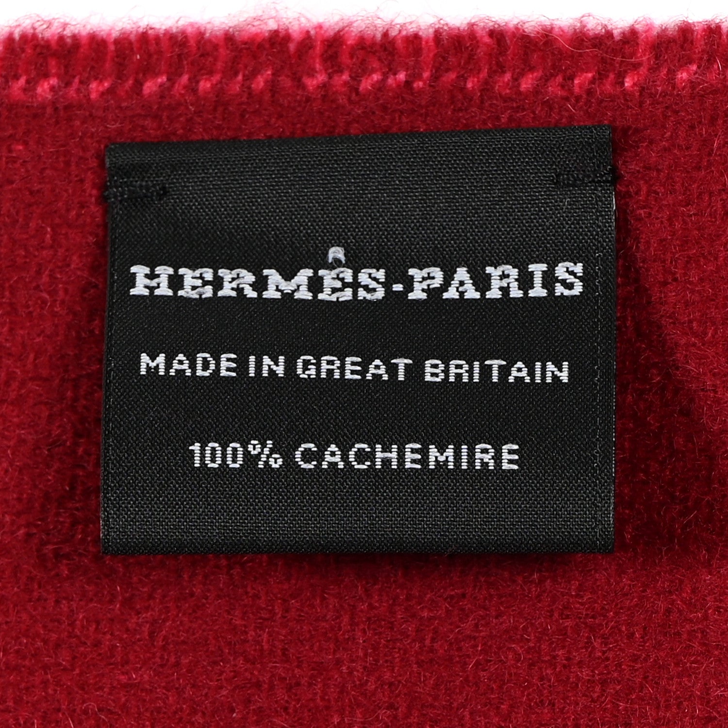 Hermes Cashmere Fringe Double Face Stole 4 of 4