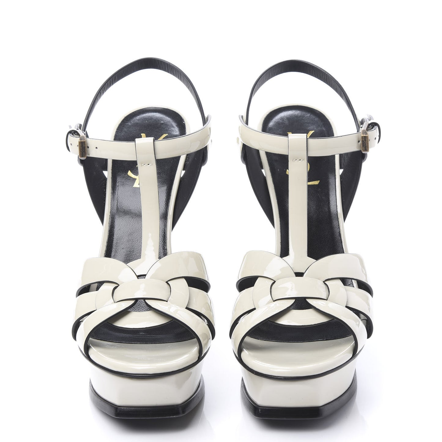 Patent Tribute 105 Platform Sandals 38.5 Ivory