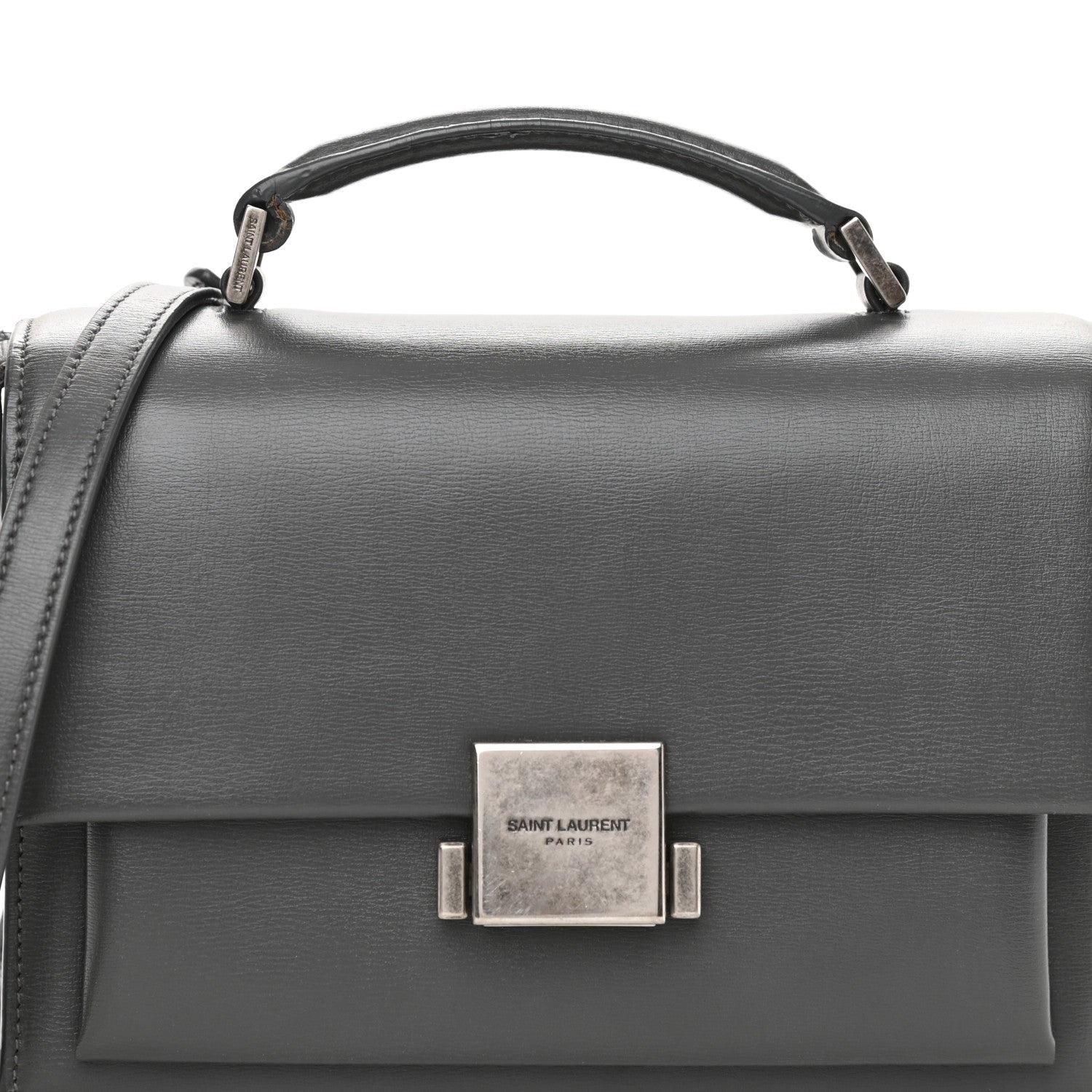 Saint Laurent Smooth Calfskin Suede Medium Bellechasse Grey 9 of 16