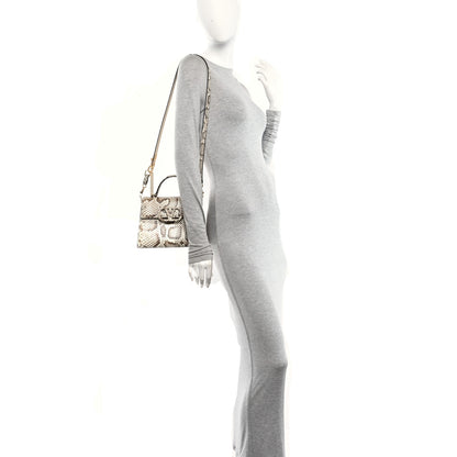 Valentino Garavani Snakeskin Small VSling Top Handle Bag Beige 2 of 10
