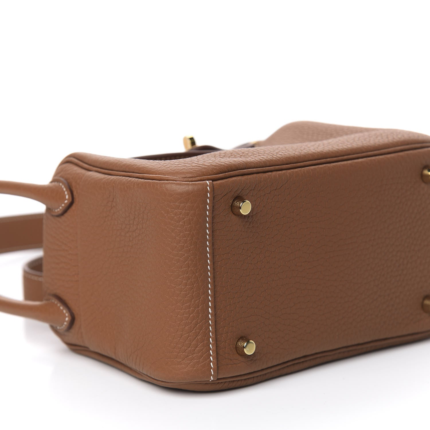 Hermes Taurillon Clemence Mini Lindy 20 Gold 9 of 11