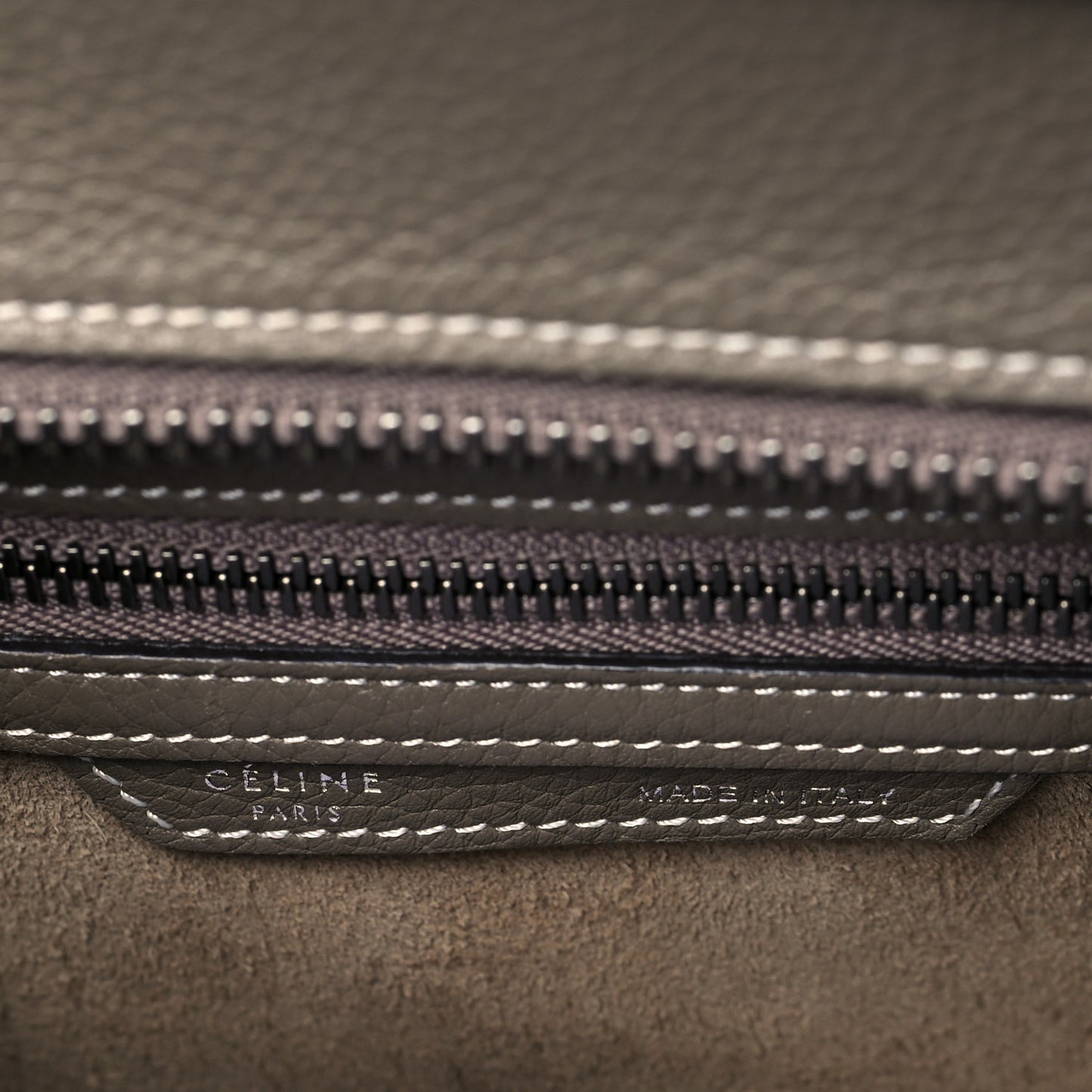 Drummed Calfskin Micro Luggage Souris