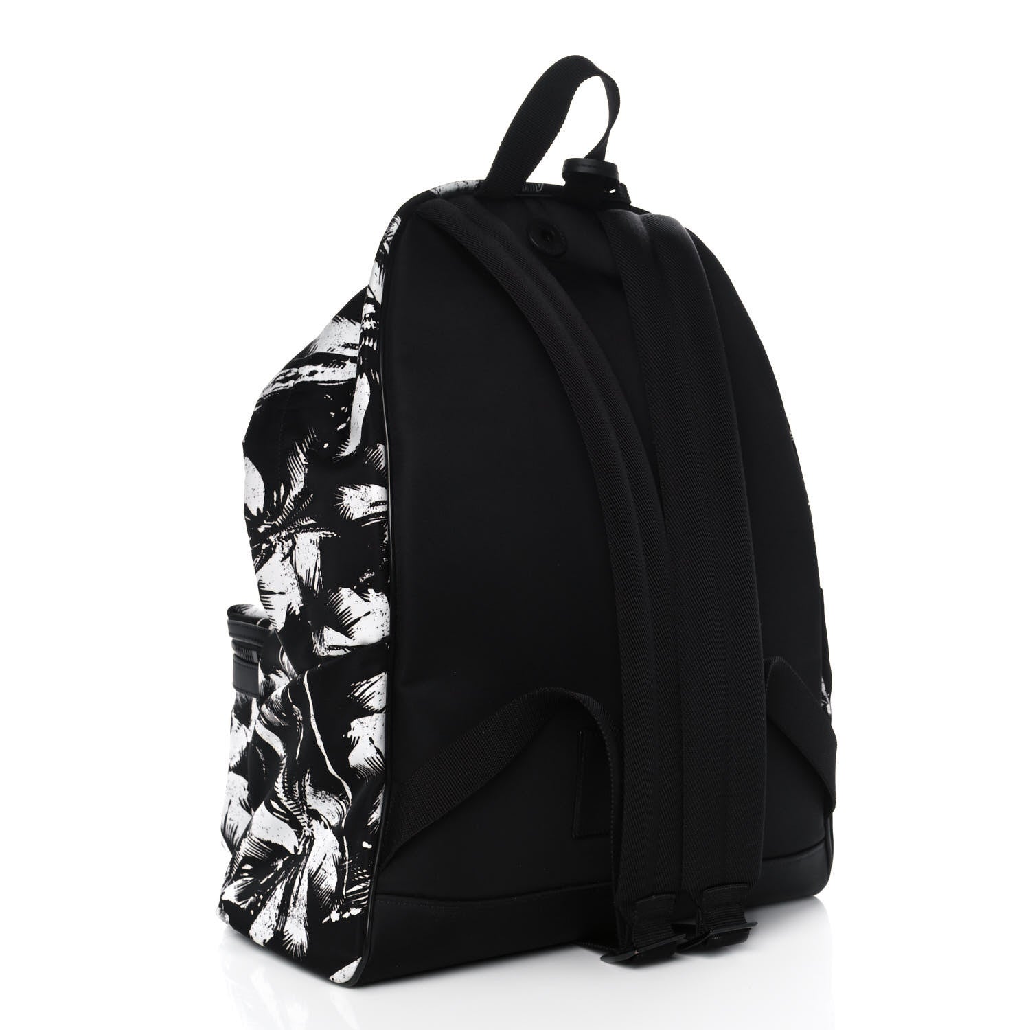 Saint Laurent Canvas Palm Tree City Backpack Black White 2 of 13