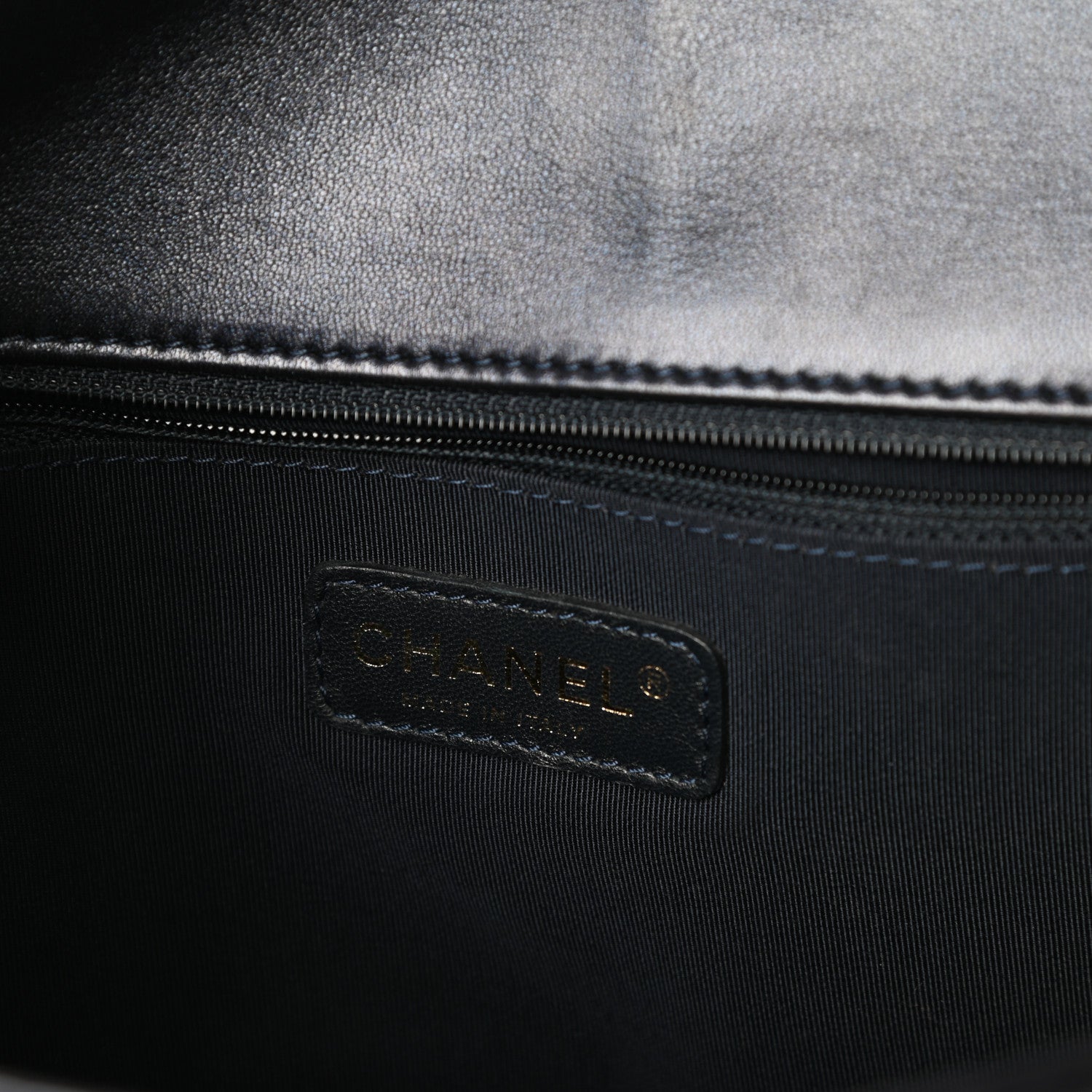 Chanel Lambskin Embossed New Medium Boy Cube Flap Navy 6 of 10