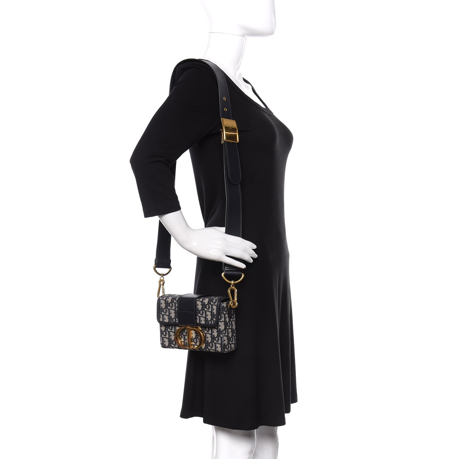 Christian Dior Oblique 30 Montaigne Box Bag Blue 2 of 10