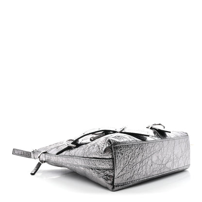 Givenchy Metallic Calfskin Small Voyou Bag Silver 4 of 10