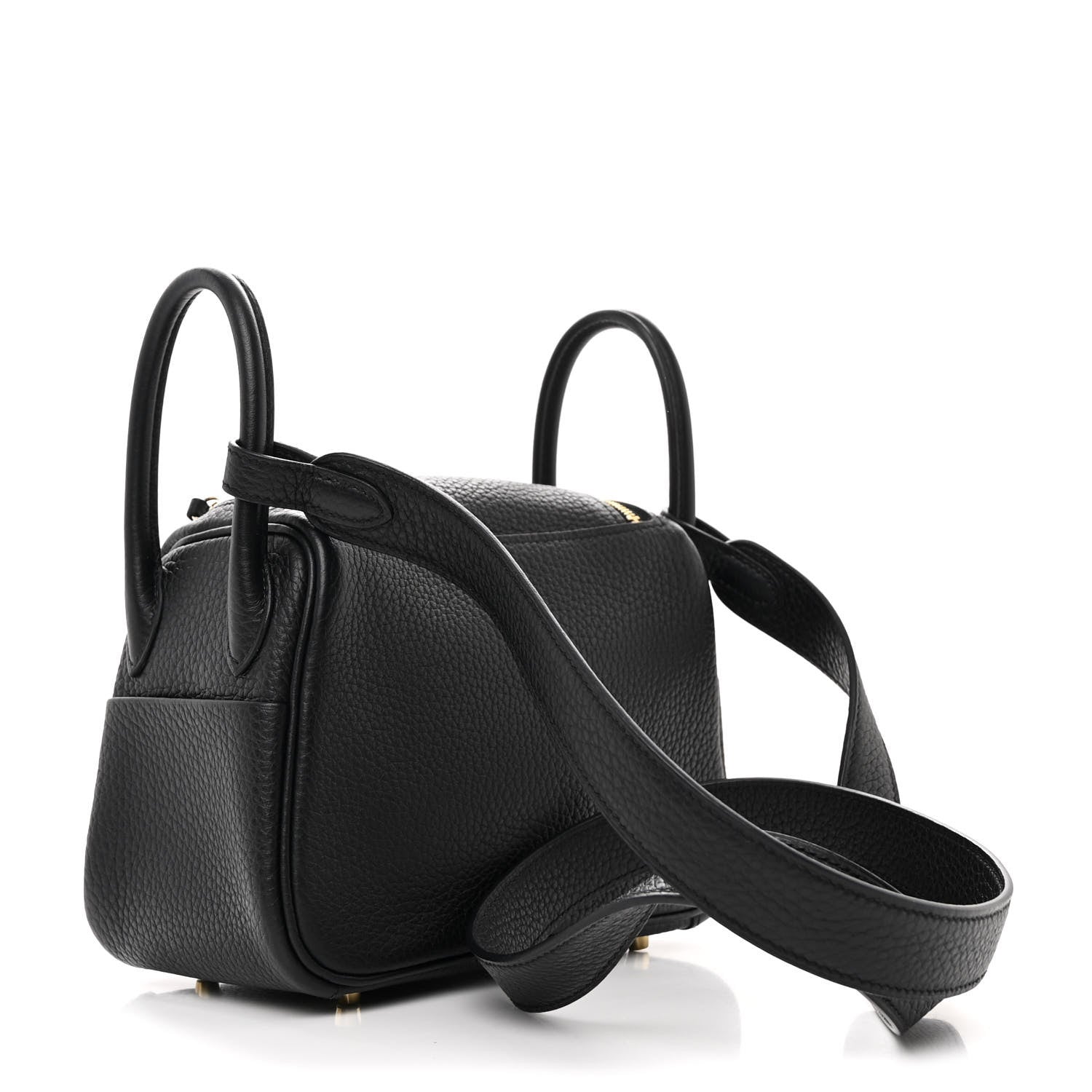 Hermes Taurillon Clemence Mini Lindy 20 Black 4 of 12