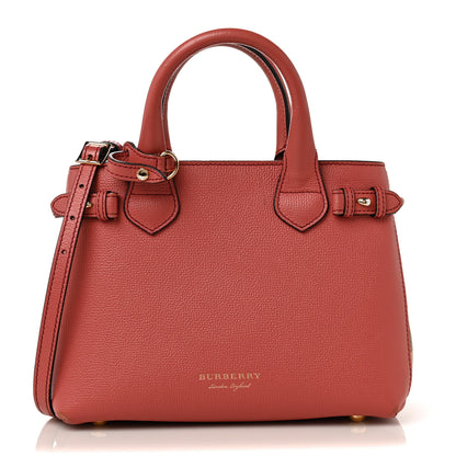 Burberry Derby Calfskin House Check Small Banner Tote Cinnamon Red 1 of 12