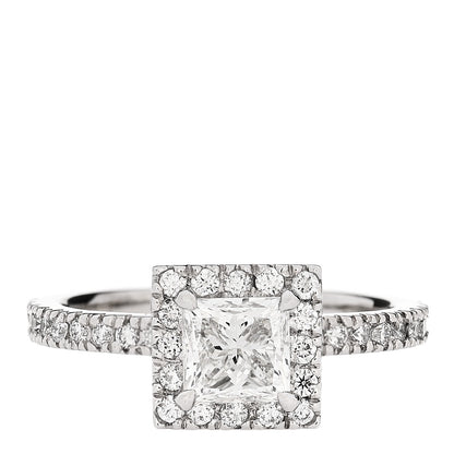 Parker & West by FASHIONPHILE 18K White Gold Diamond .96ctw Princess Cut Engagement Ring  52 6 1 of 10
