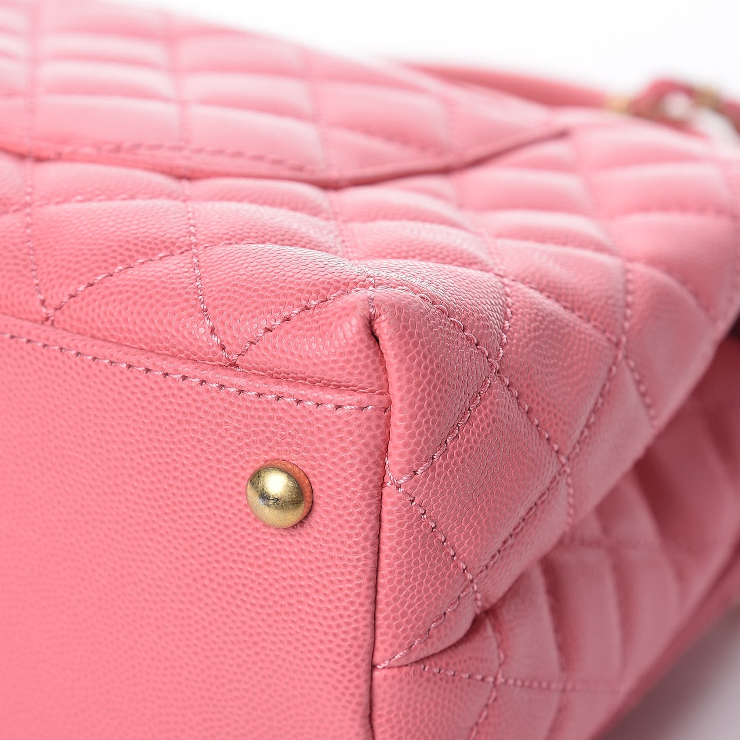 Chanel Caviar Lizard Embossed Quilted Small Coco Handle Flap Pink 14 of 14