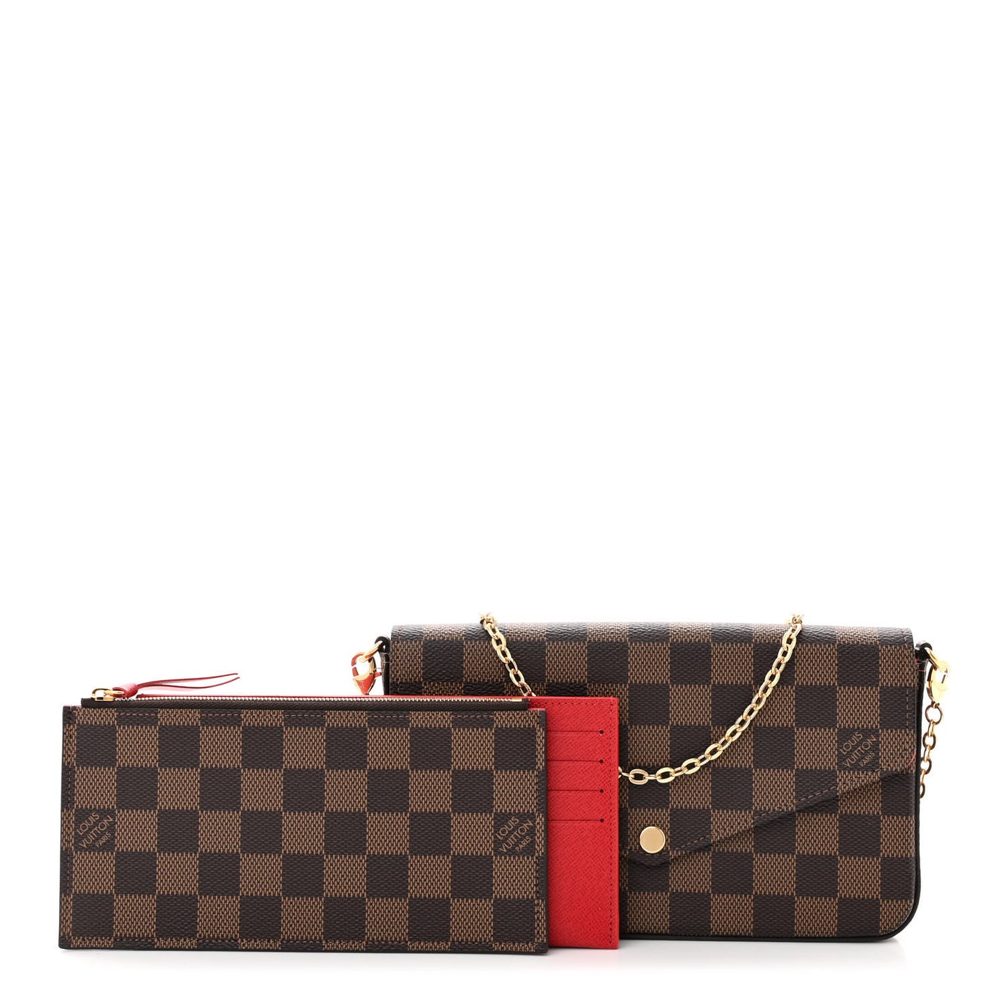 Damier Ebene Pochette Felicie Chain Wallet