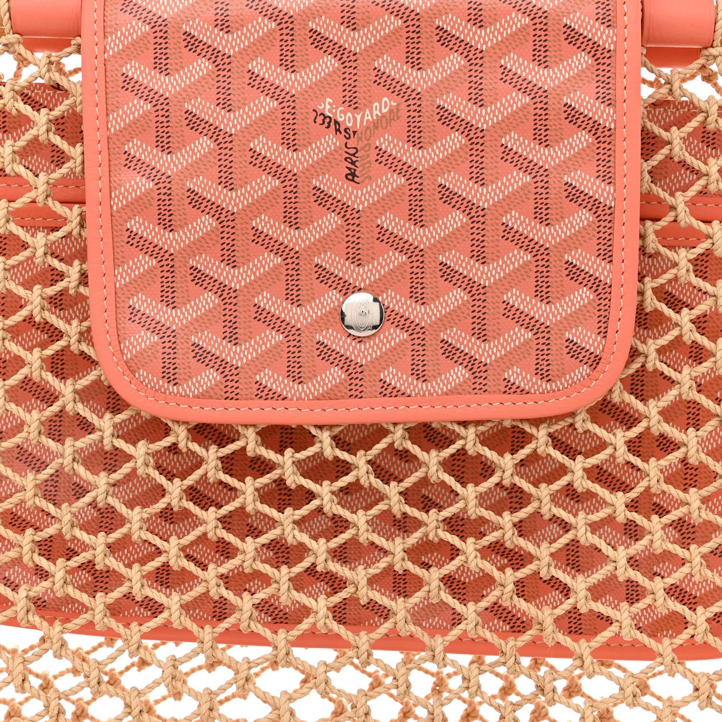 Goyardine Net Aligre Tote Coral