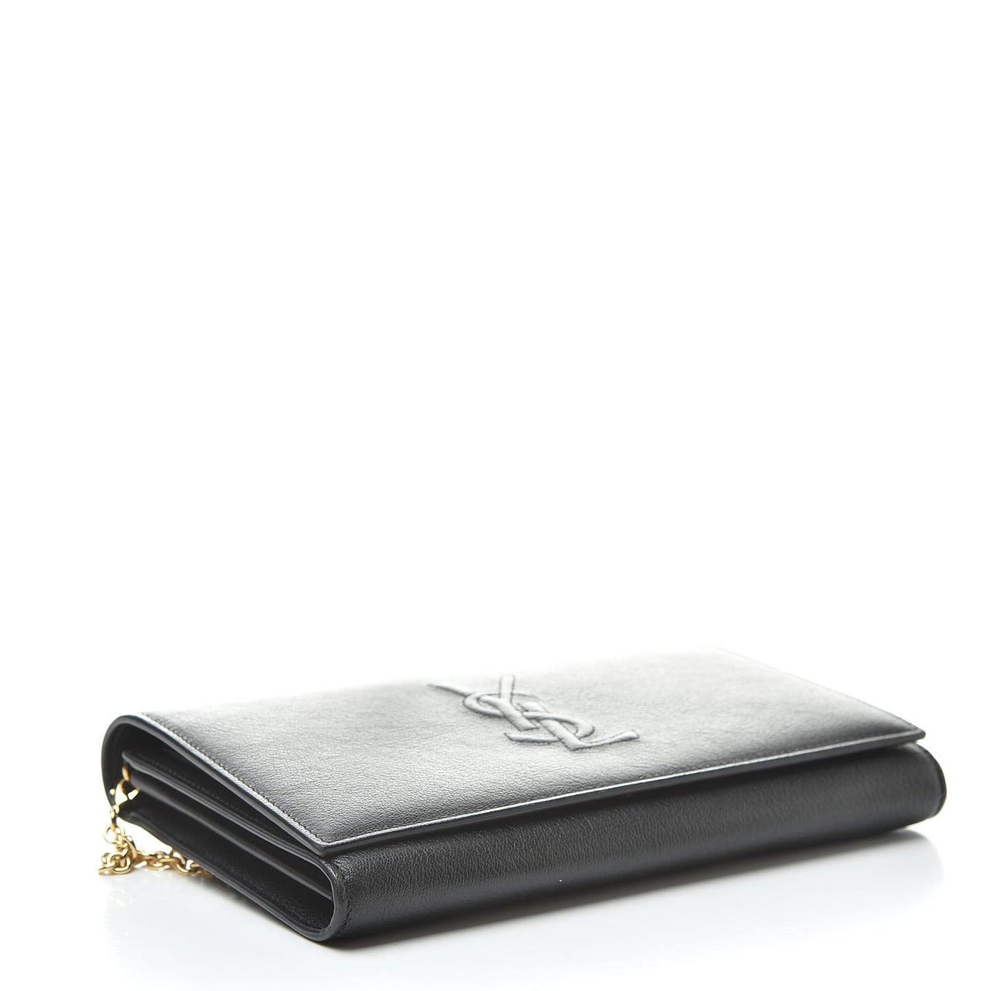 Calfskin Monogram Belle de Jour Chain Clutch Black