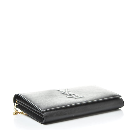 Saint Laurent Calfskin Monogram Belle de Jour Chain Clutch Black 4 of 11