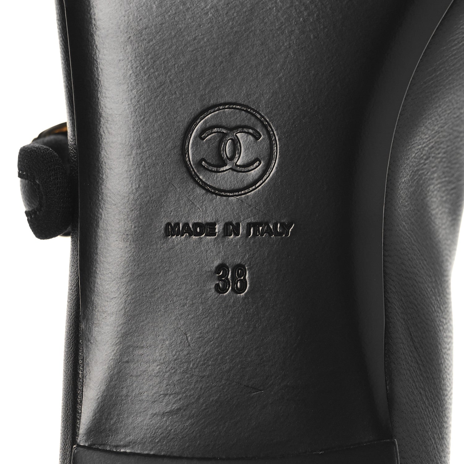 Chanel Lambskin Mary Jane Flats 38 Black 8 of 10