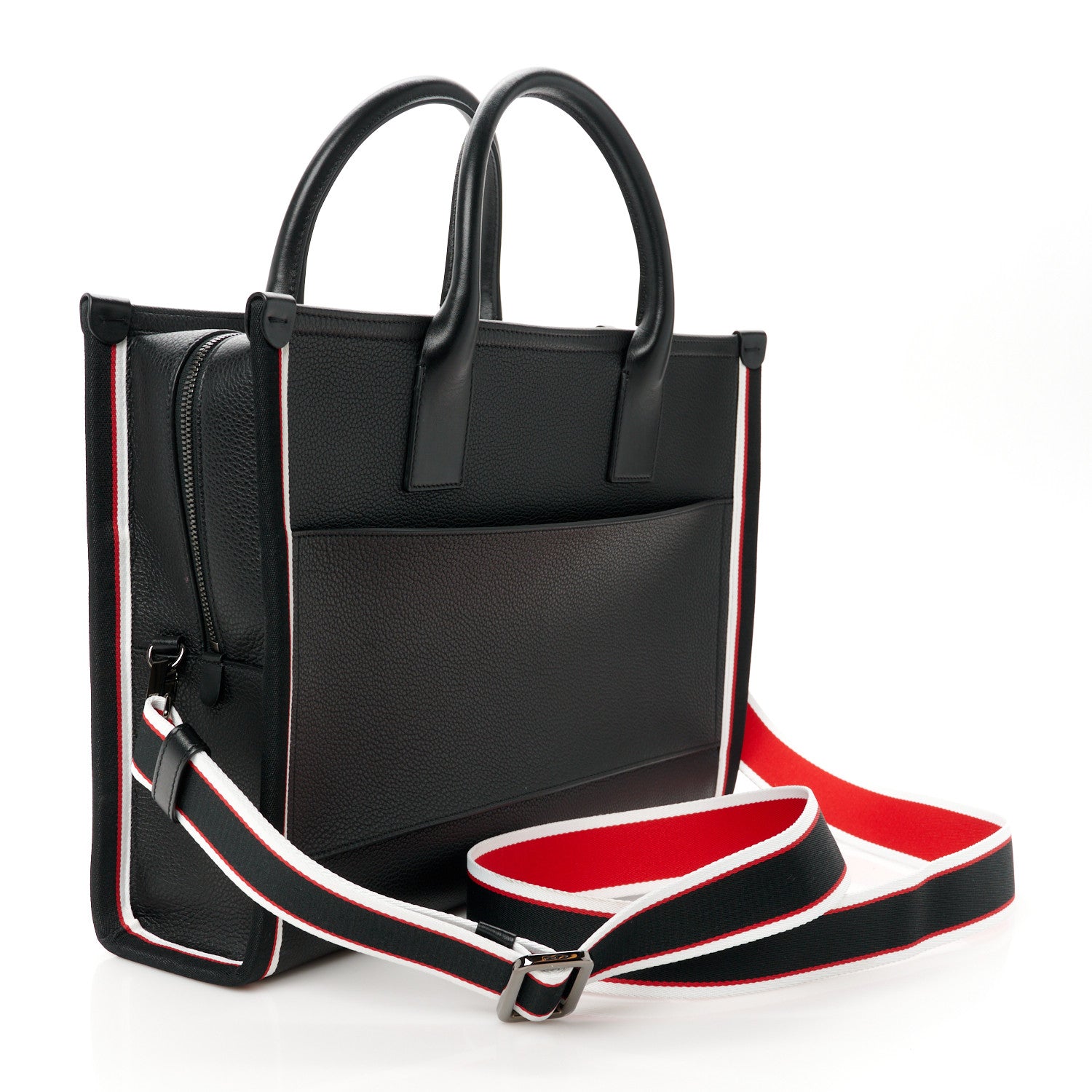 Christian Louboutin Grained Calfskin Nastroloubi Tote Black 3 of 10