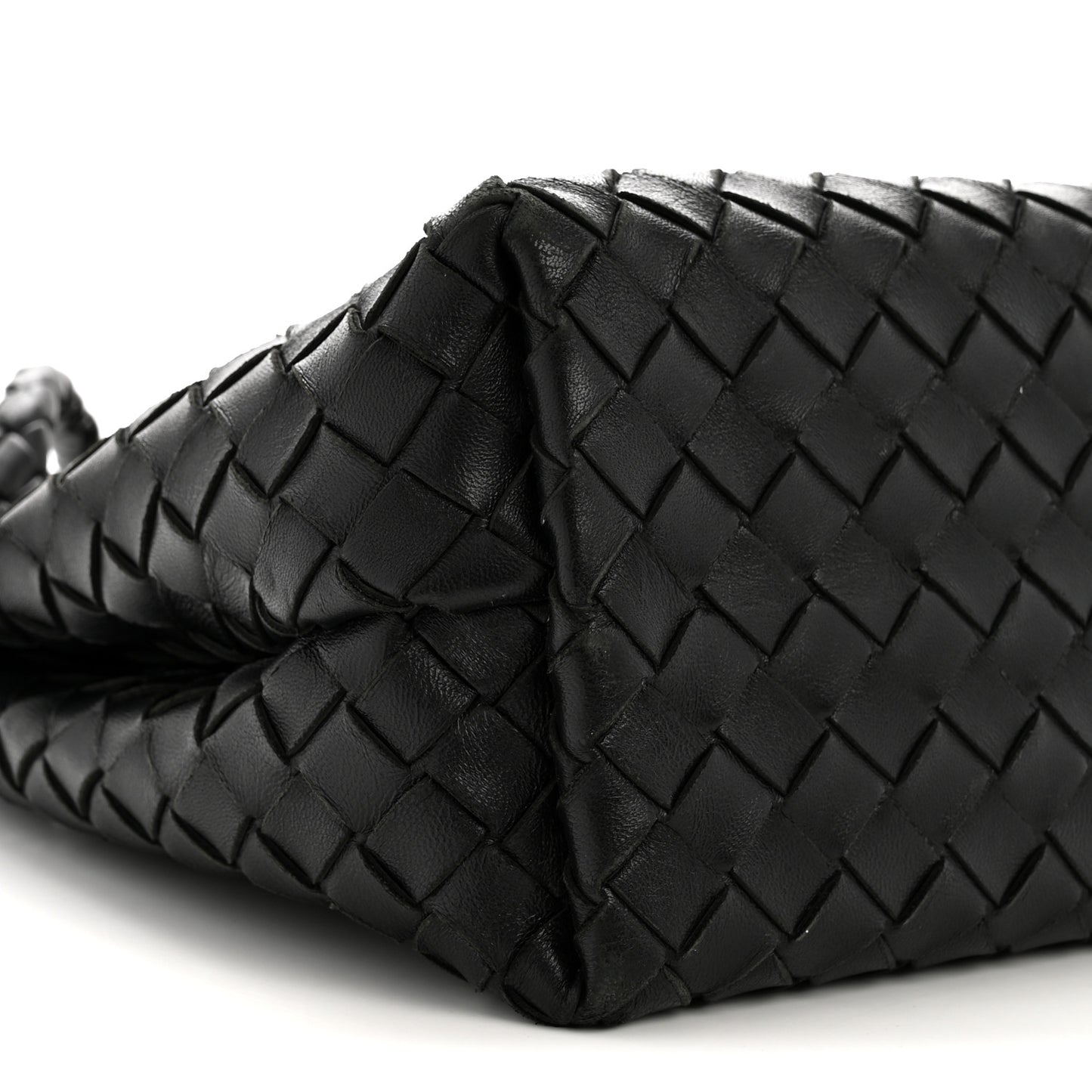 Nappa Intrecciato Medium Andiamo Shoulder Bag Black
