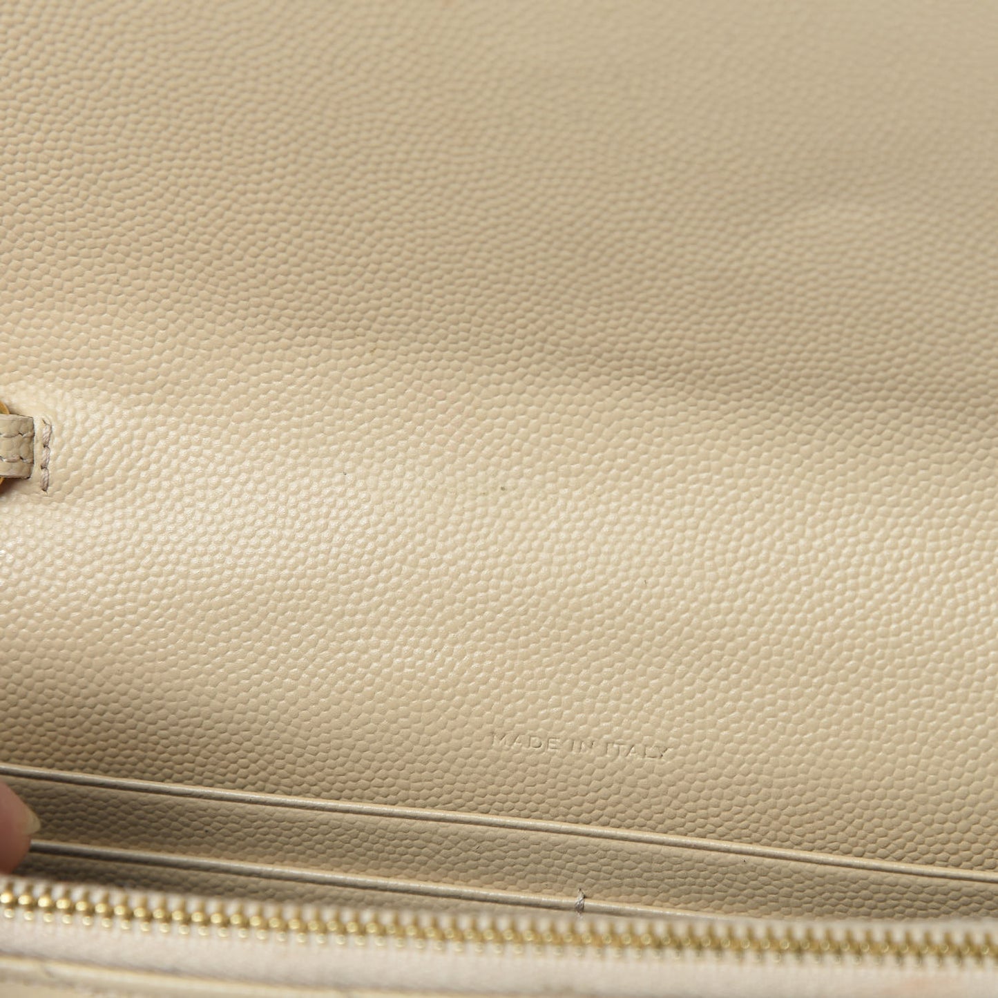 Grain De Poudre Matelasse Chevron Monogram Envelope Chain Wallet Nude Powder