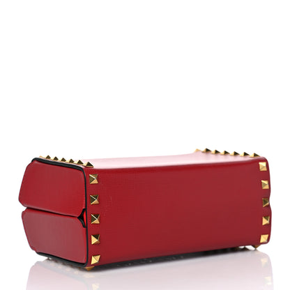 Valentino Garavani Grainy Calfskin Rockstud Alcove Box Top-Handle Bag Rouge Pur 4 of 8