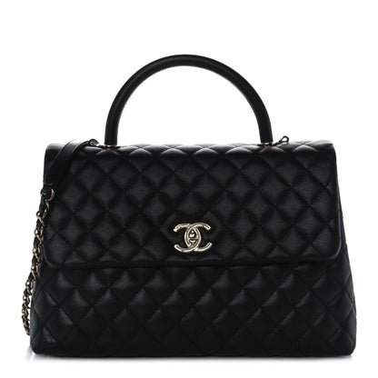 Chanel Caviar Quilted Medium Coco Handle Flap Black 1 of 11