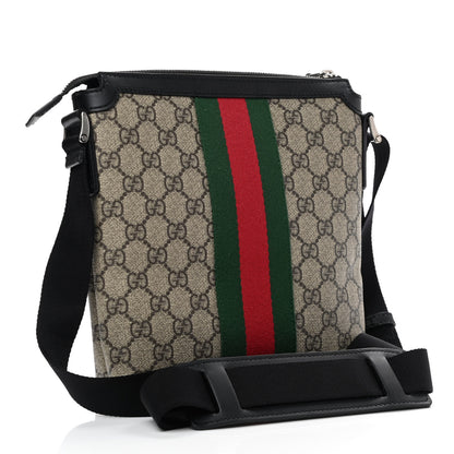 Gucci GG Supreme Monogram Web Messenger Bag Black 2 of 9