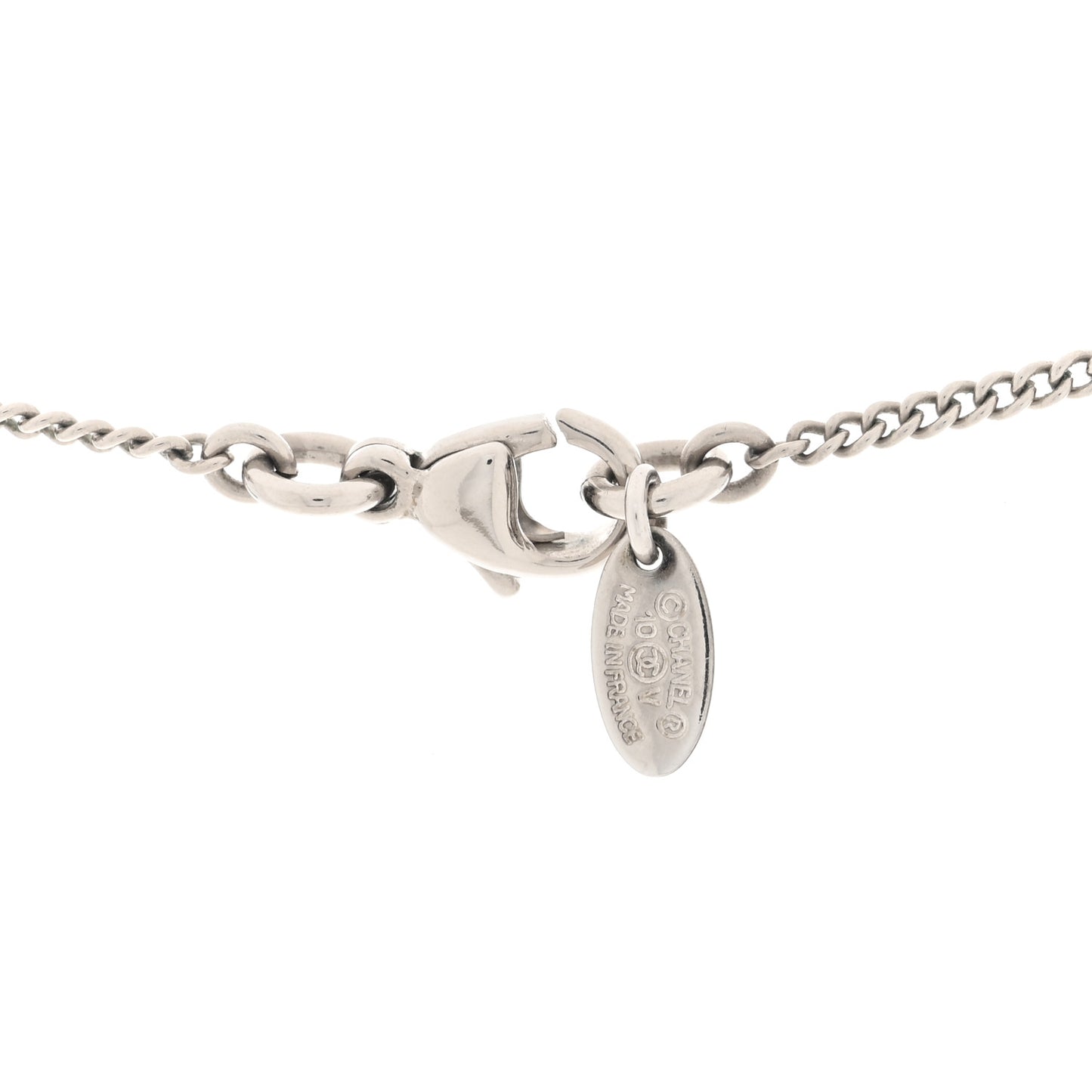 Crystal Timeless CC Necklace Silver