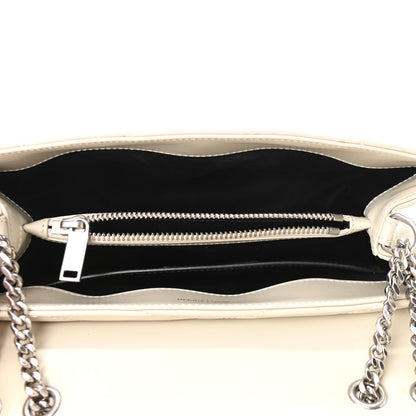 Saint Laurent Calfskin Y Quilted Monogram Small Loulou Chain Satchel Blanc Vintage 4 of 9