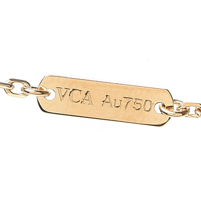 Van Cleef & Arpels 18K Yellow Gold Guilloche Vintage Alhambra Pendant Necklace 4 of 7