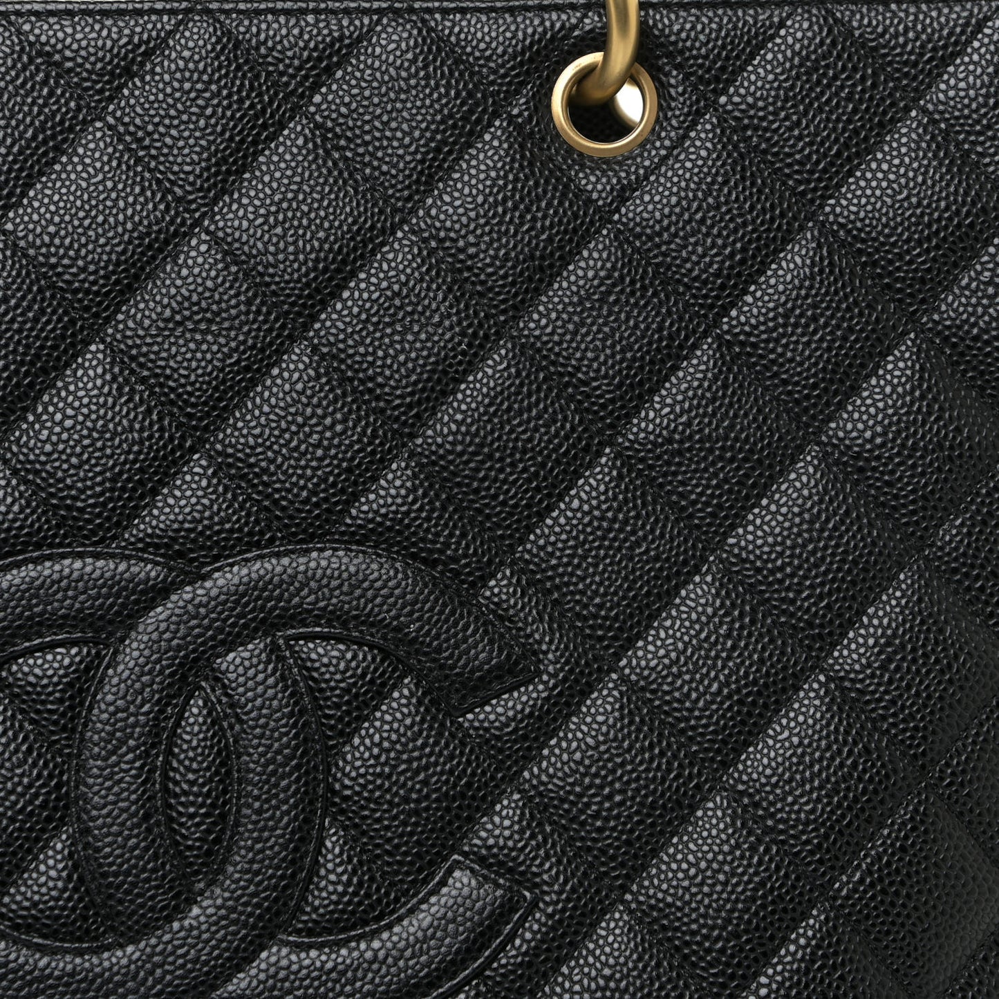 Caviar Quilted Grand Timeless Tote GTT Black