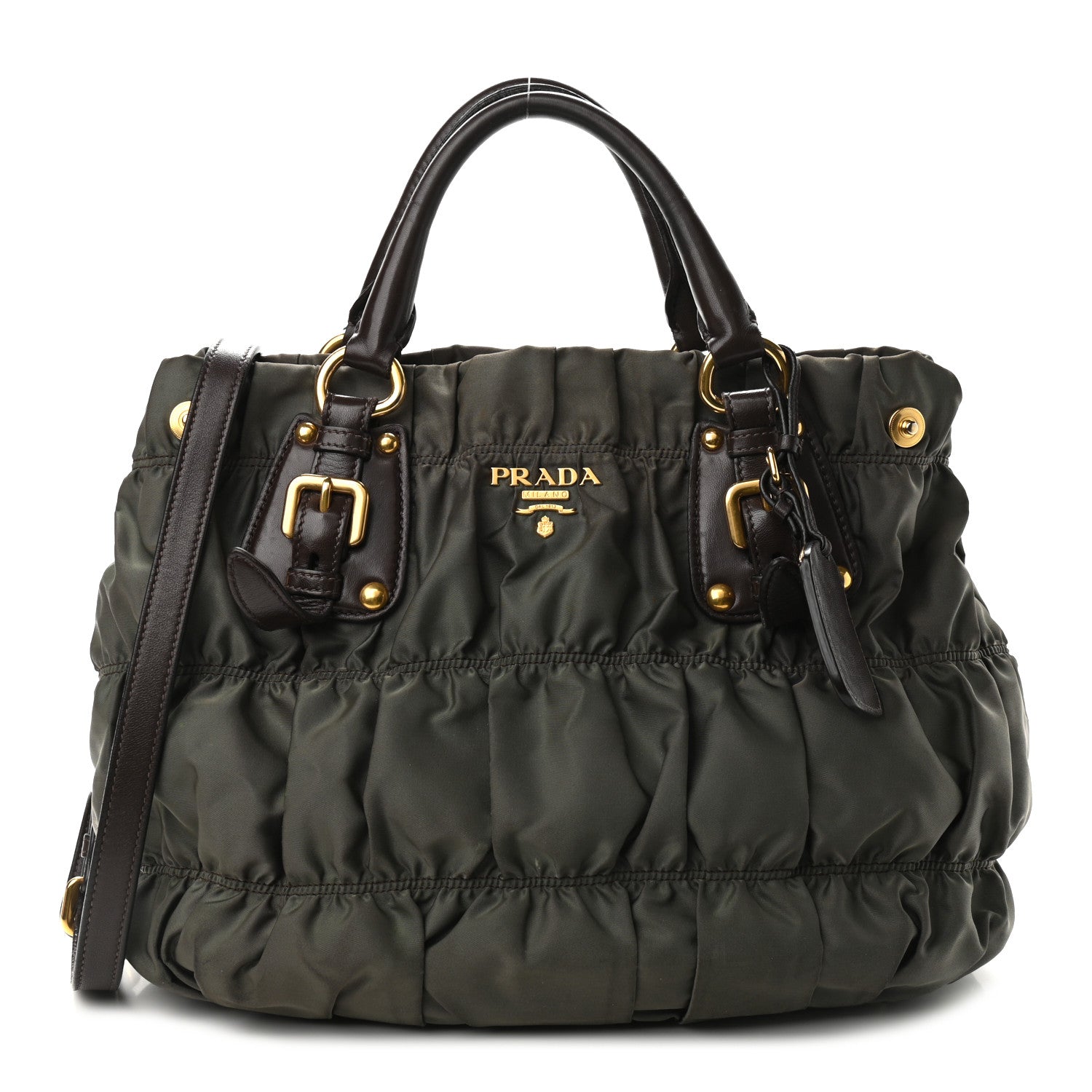 Prada Tessuto Nylon Gaufre Tote Fumo 1 of 16