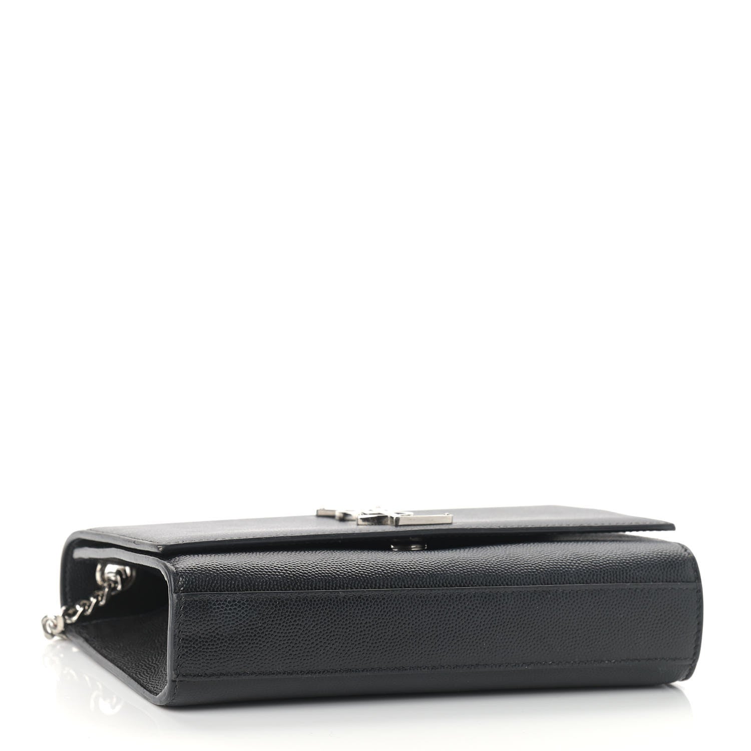 Saint Laurent Grain De Poudre Small Monogram Kate Satchel Black 3 of 9