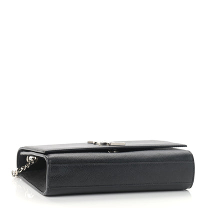 Saint Laurent Grain De Poudre Small Monogram Kate Satchel Black 3 of 9