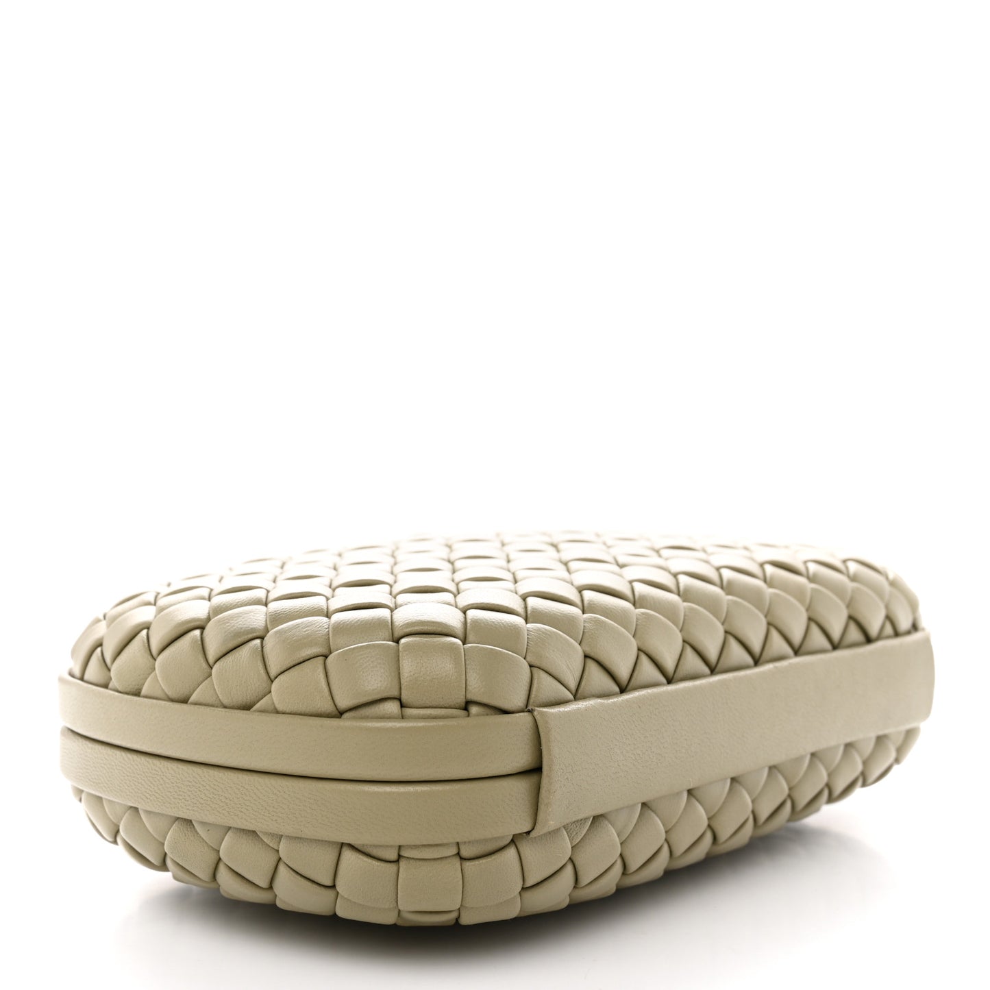Nappa Intrecciato Minaudiere Knot Clutch Travertine