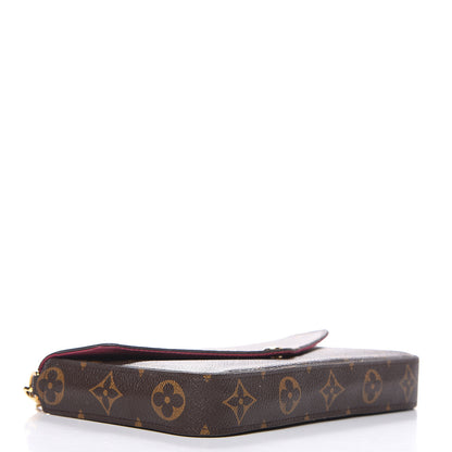Louis Vuitton Monogram Pochette Felicie Chain Wallet Fuchsia 4 of 15