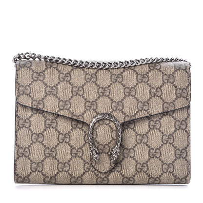 Gucci GG Supreme Monogram Mini Dionysus Chain Wallet Beige Taupe 1 of 8