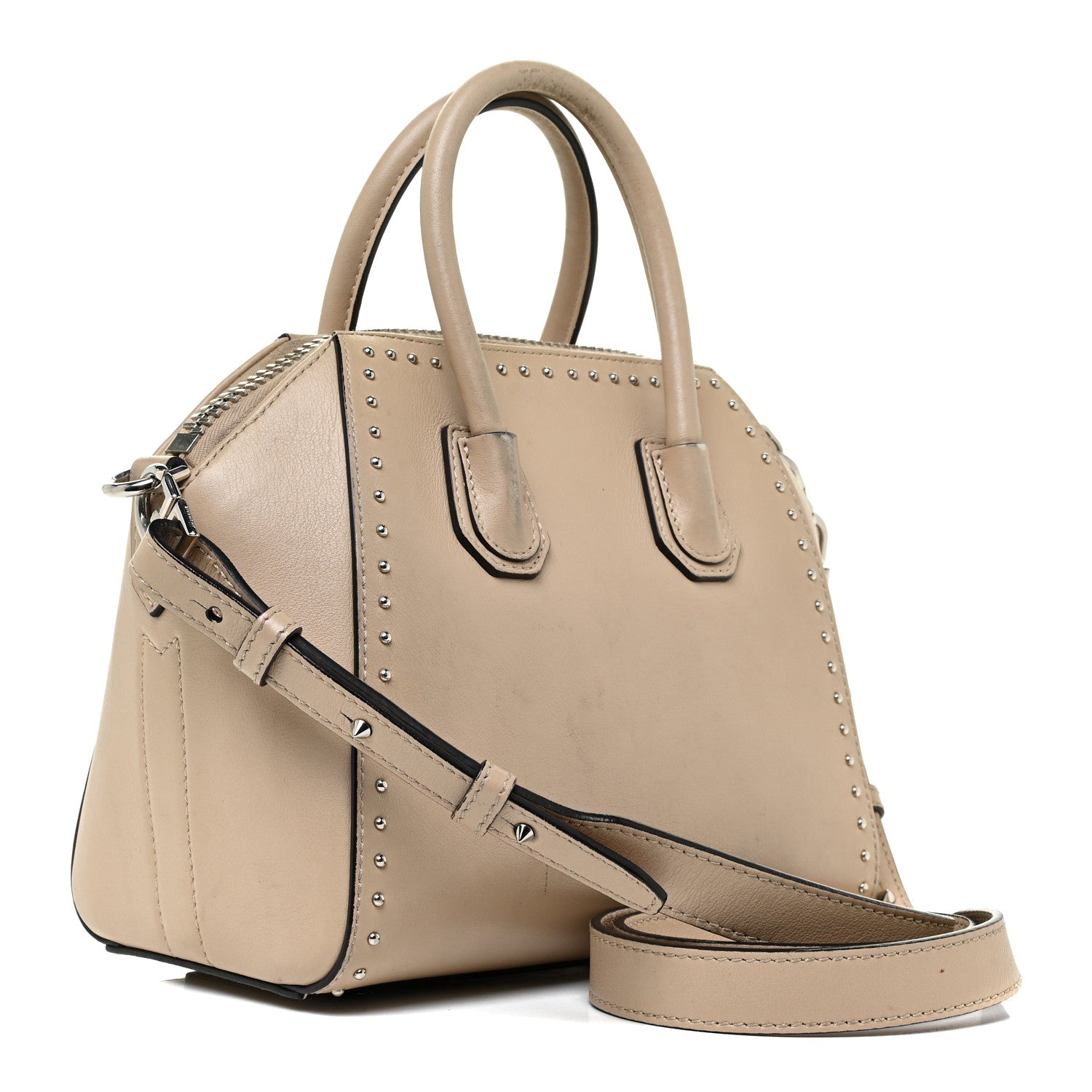 Givenchy Calfskin Mini Studded Antigona Beige Buff 3 of 27