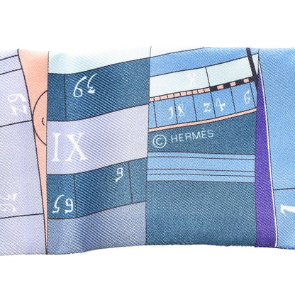 Hermes Silk Astrologie Nouvelle Twilly Ultraviolet Bleu Corail 3 of 3