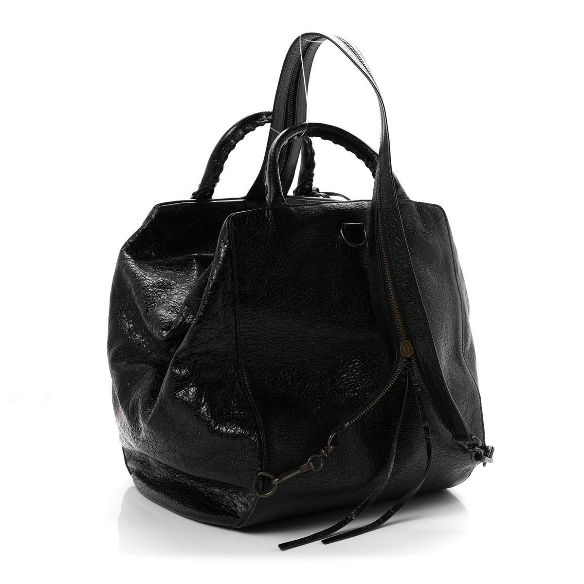Balenciaga Agneau Classic Hardware Zip Traveler Backpack Black 4 of 11