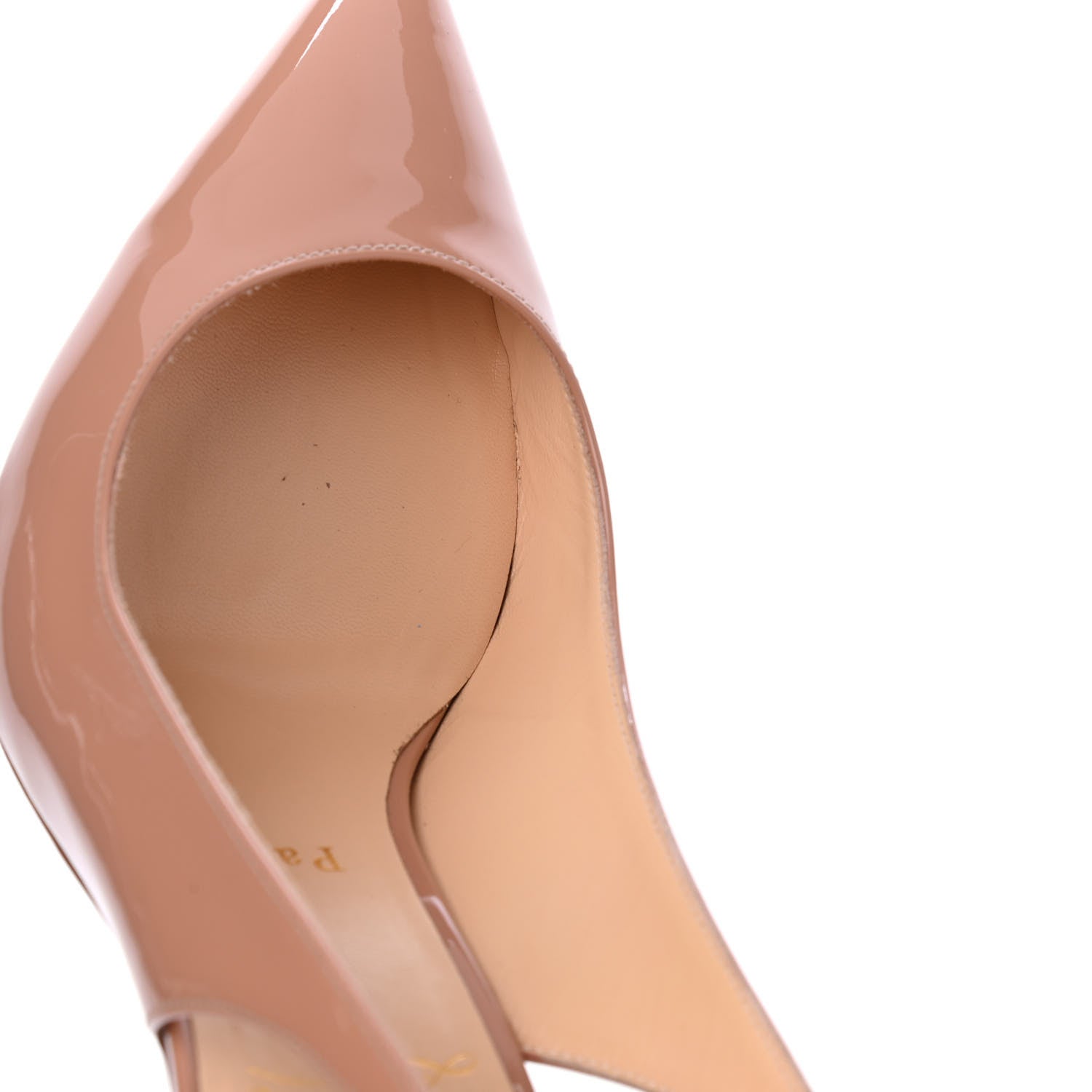 Christian Louboutin Patent Kate Sling 85 Pumps 38.5 Nude 18 of 23