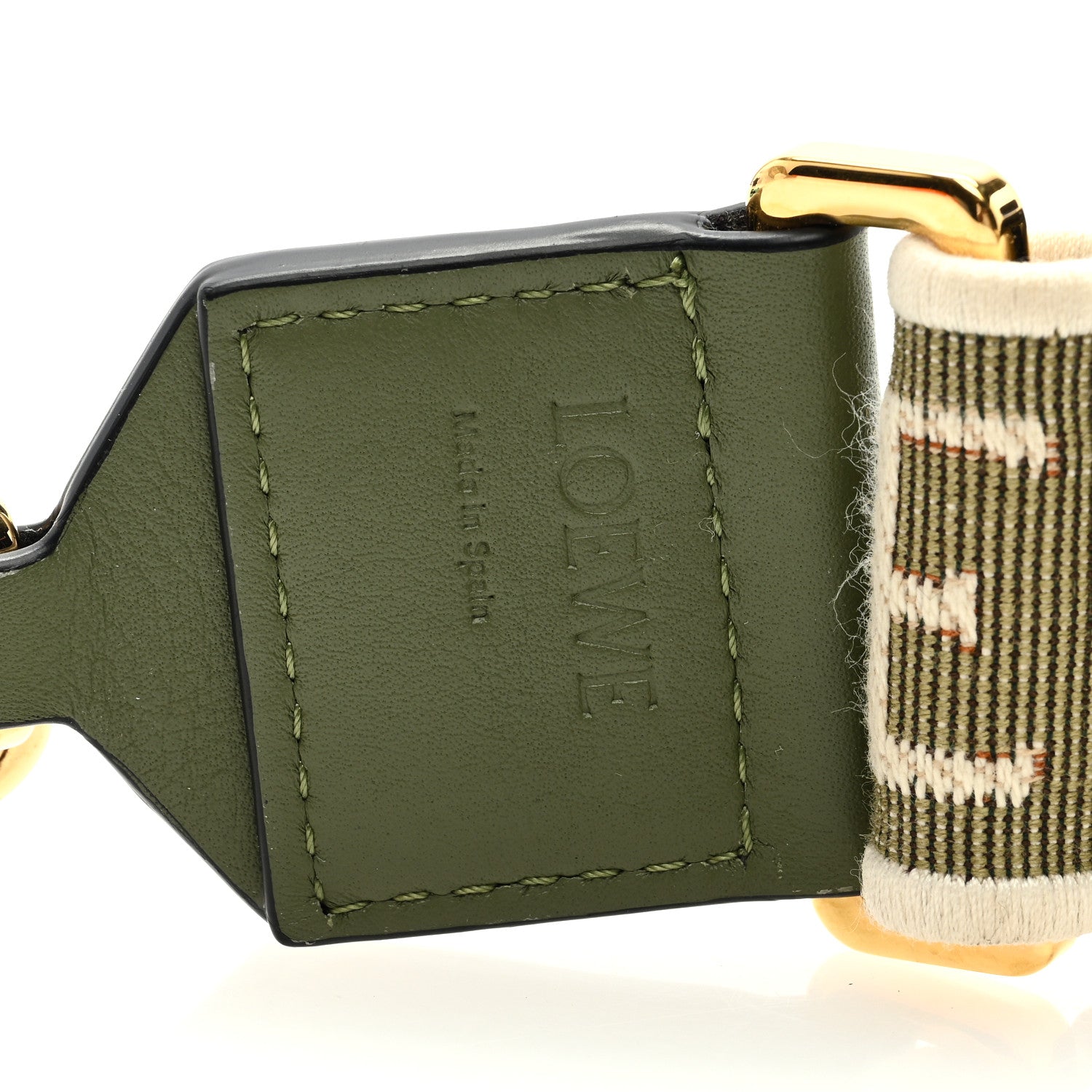Loewe Calfskin Jacquard Anagram Strap Avocado Green 3 of 3
