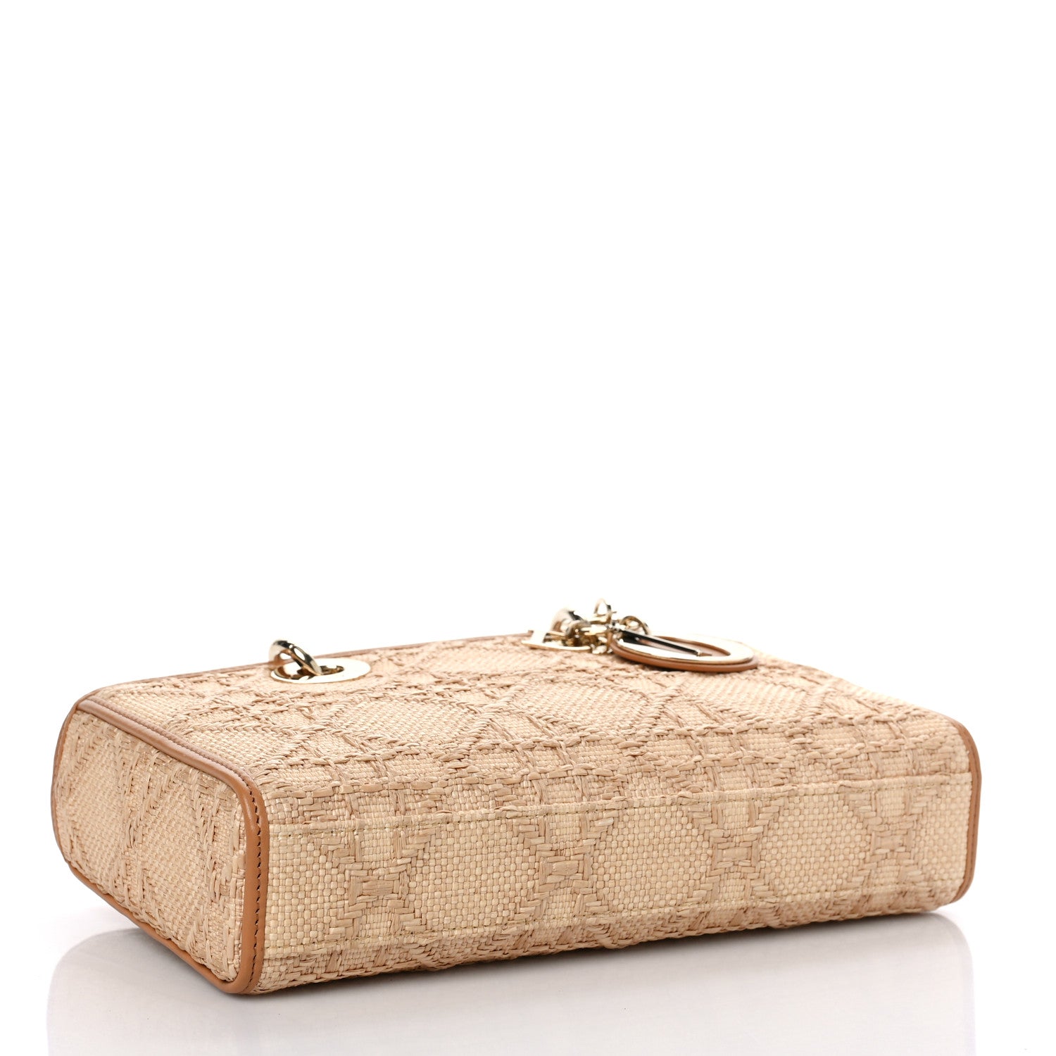 Christian Dior Raffia Macro Cannage Lady D-Joy Natural 1257005