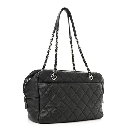 Chanel Caviar Quilted Travel Flap Tote Black 2 of 18