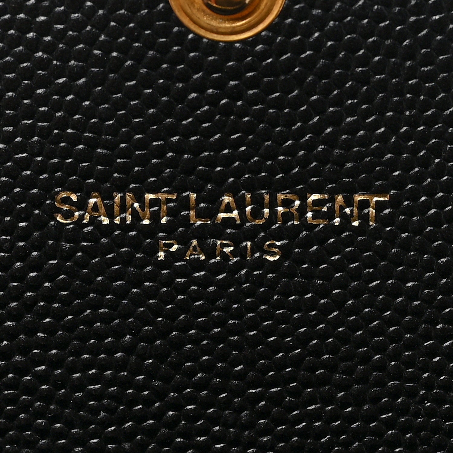 Saint Laurent Grain De Poudre Matelasse Chevron Monogram Flap Wallet Black 6 of 7