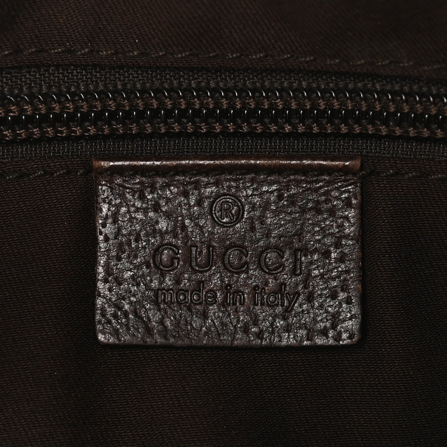 Monogram Web Medium Half Moon Hobo Dark Brown