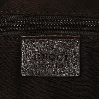 Gucci Monogram Web Medium Half Moon Hobo Dark Brown 6 of 9