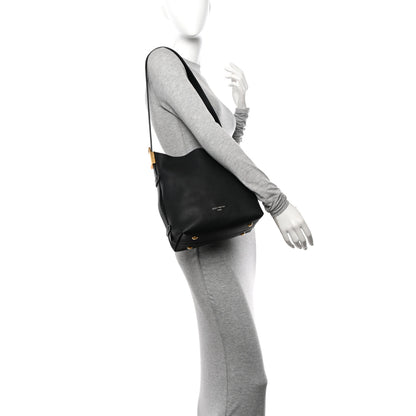 Louis Vuitton Grained Calfskin Low Key Hobo PM Black 2 of 11